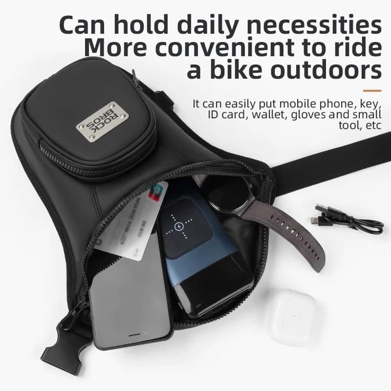 Unisex prenosné tašky na pás a nohu pre motocykle