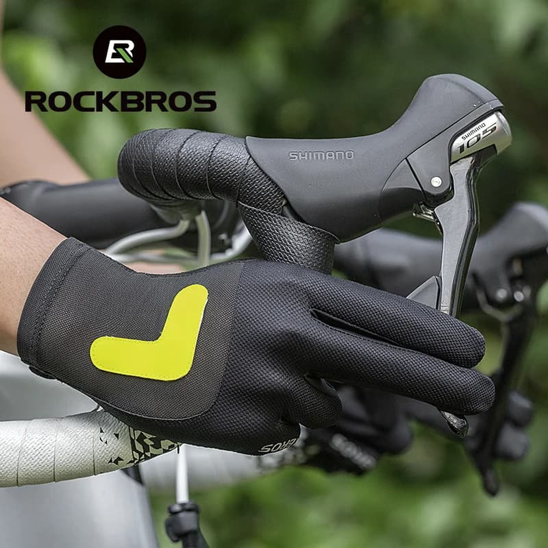 Priedušné celopalcové reflexné cyklistické rukavice