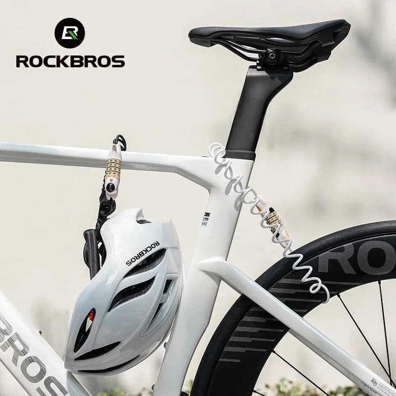 Ultraľahká oceľová lanková zámka na bicykel s kombináciou hesla